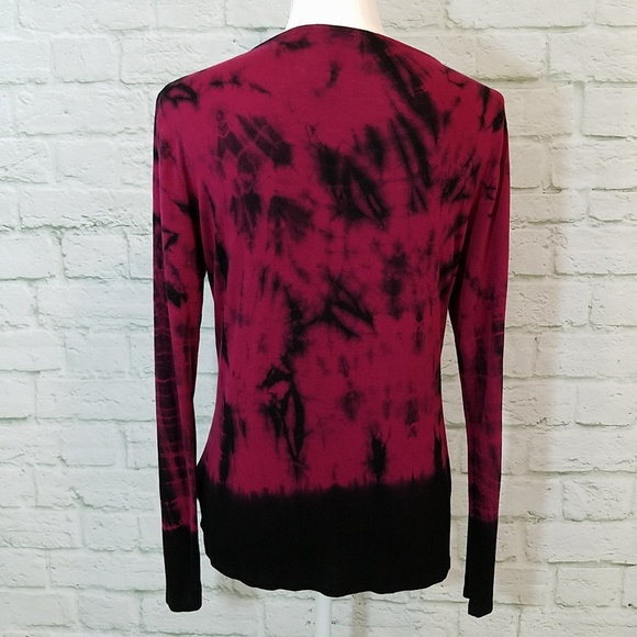 Rock & Republic Wrap,Tie Dye,Long Sleeve Top - Picture 2 of 4